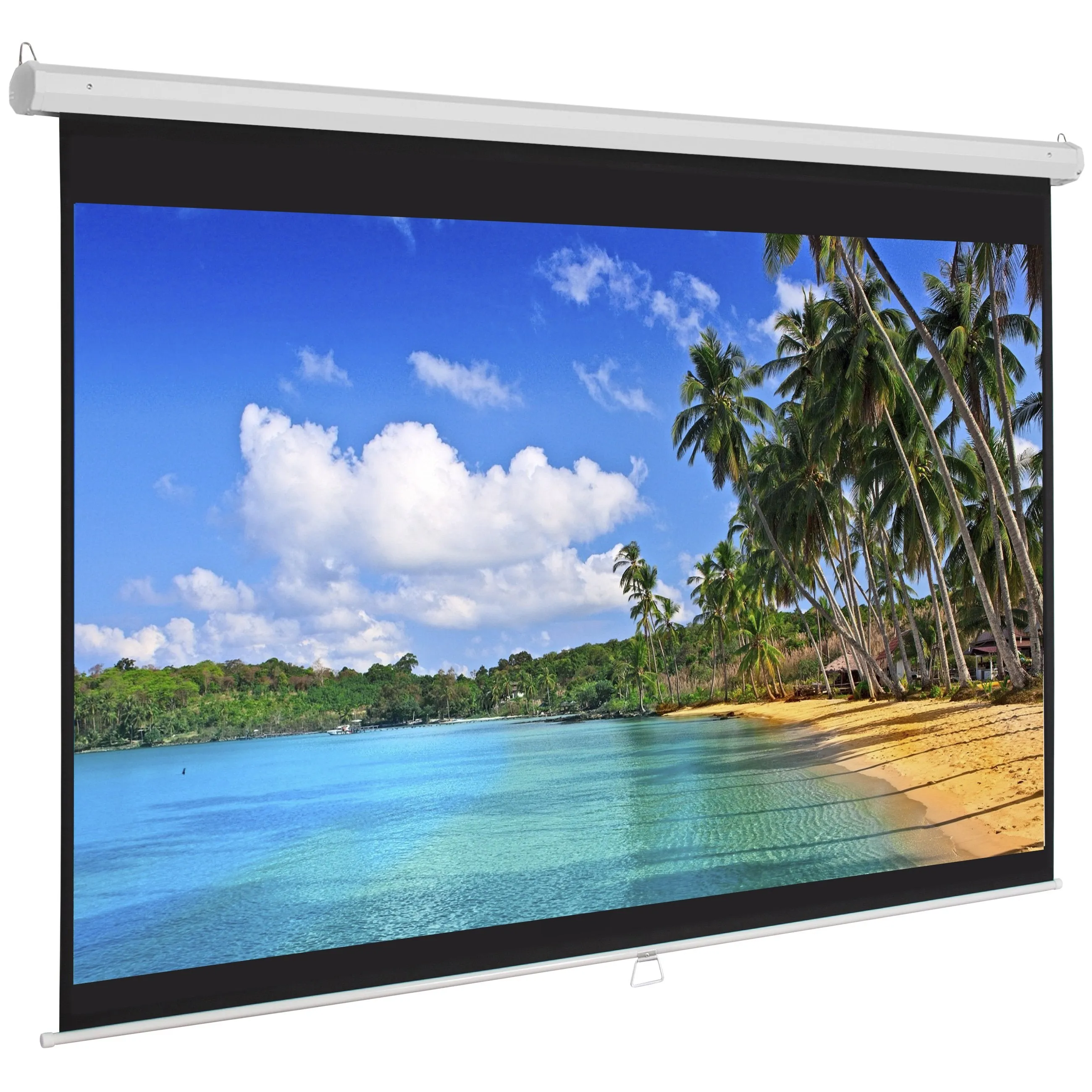 119in HD Pull Down Manual Projector Screen - White