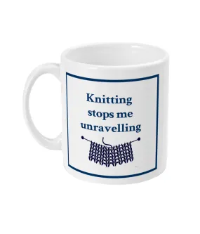 11oz Mug Knitting stops me unravelling