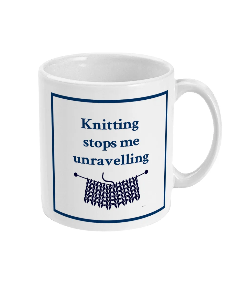 11oz Mug Knitting stops me unravelling