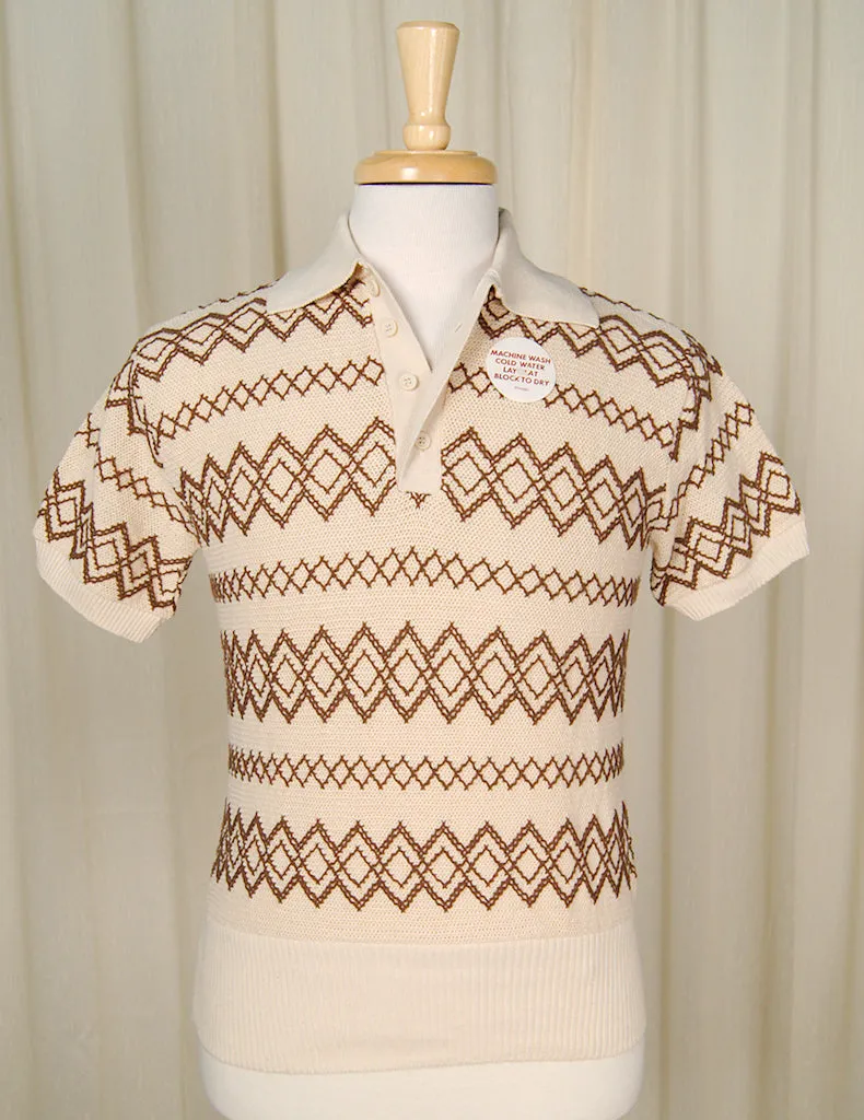 1960s Knit Sweater Polo Shirt