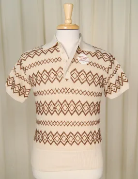 1960s Knit Sweater Polo Shirt