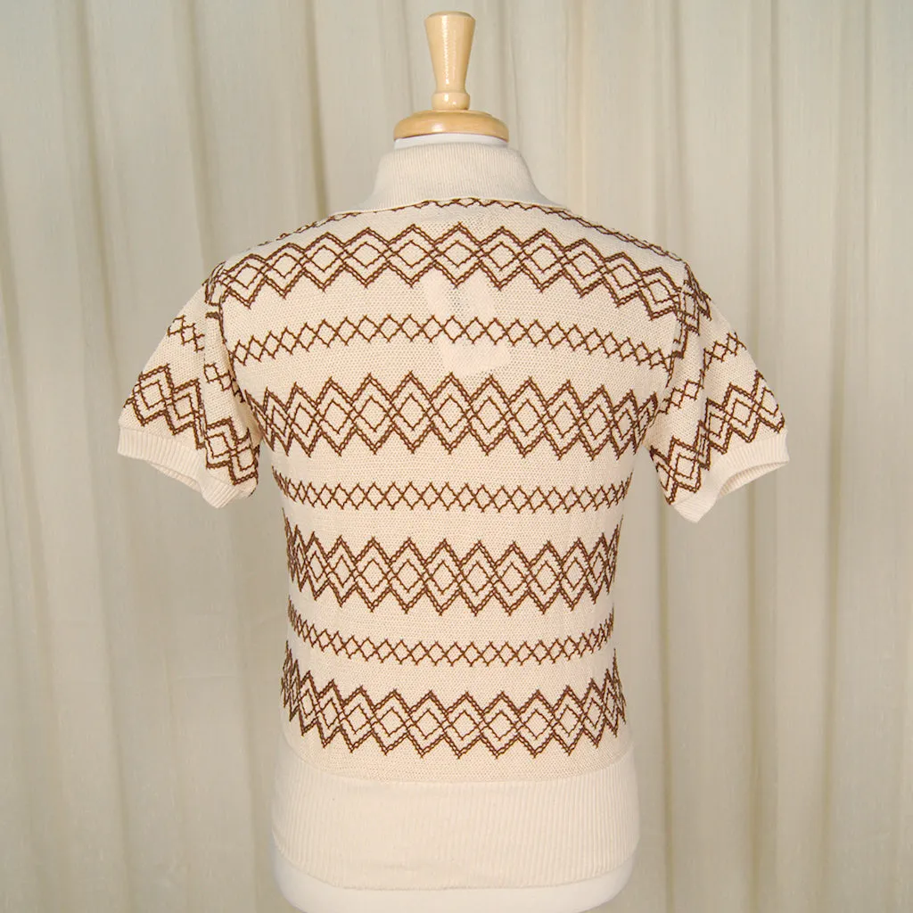 1960s Knit Sweater Polo Shirt