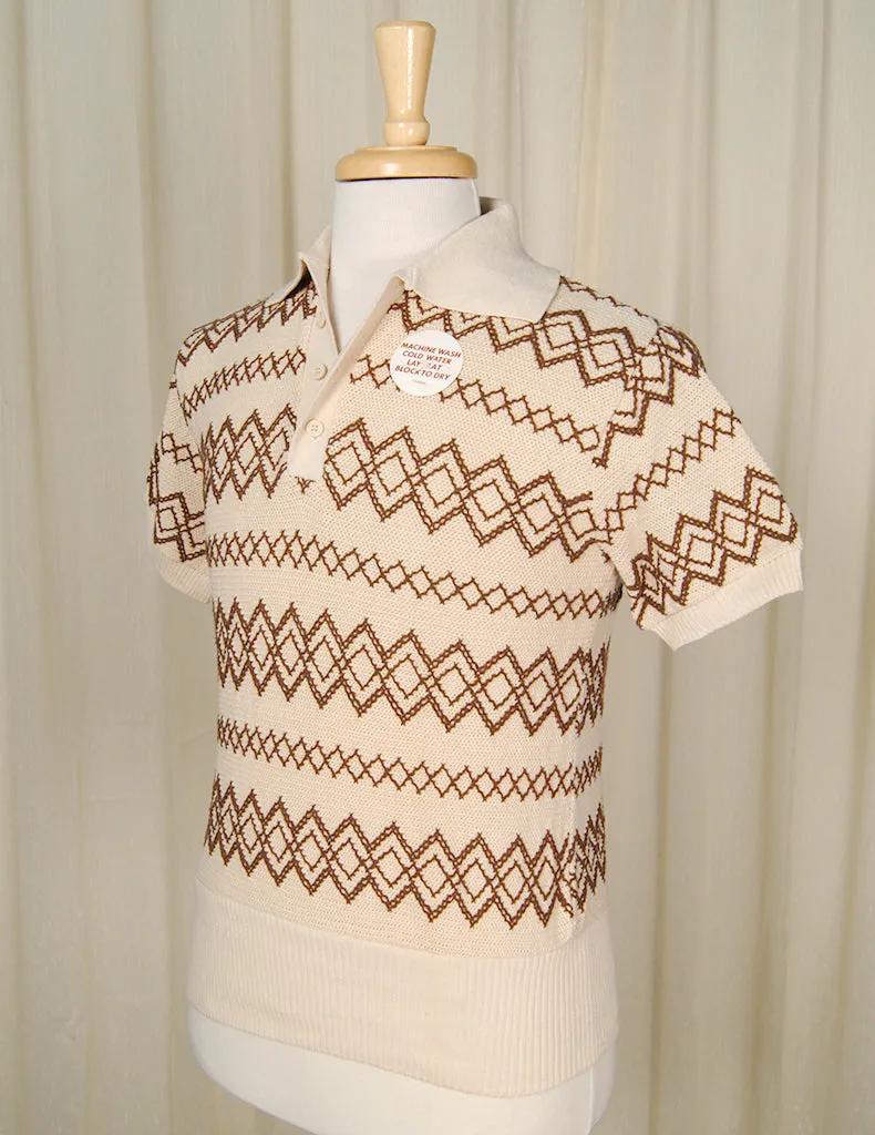 1960s Knit Sweater Polo Shirt