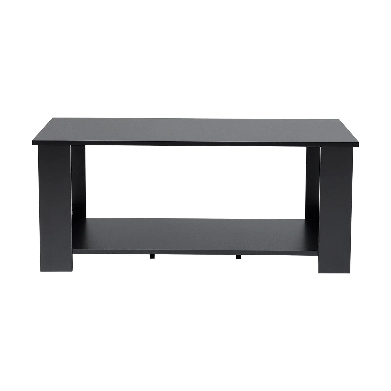 2ft  Modern Style Black Coffee Table with One Shelf