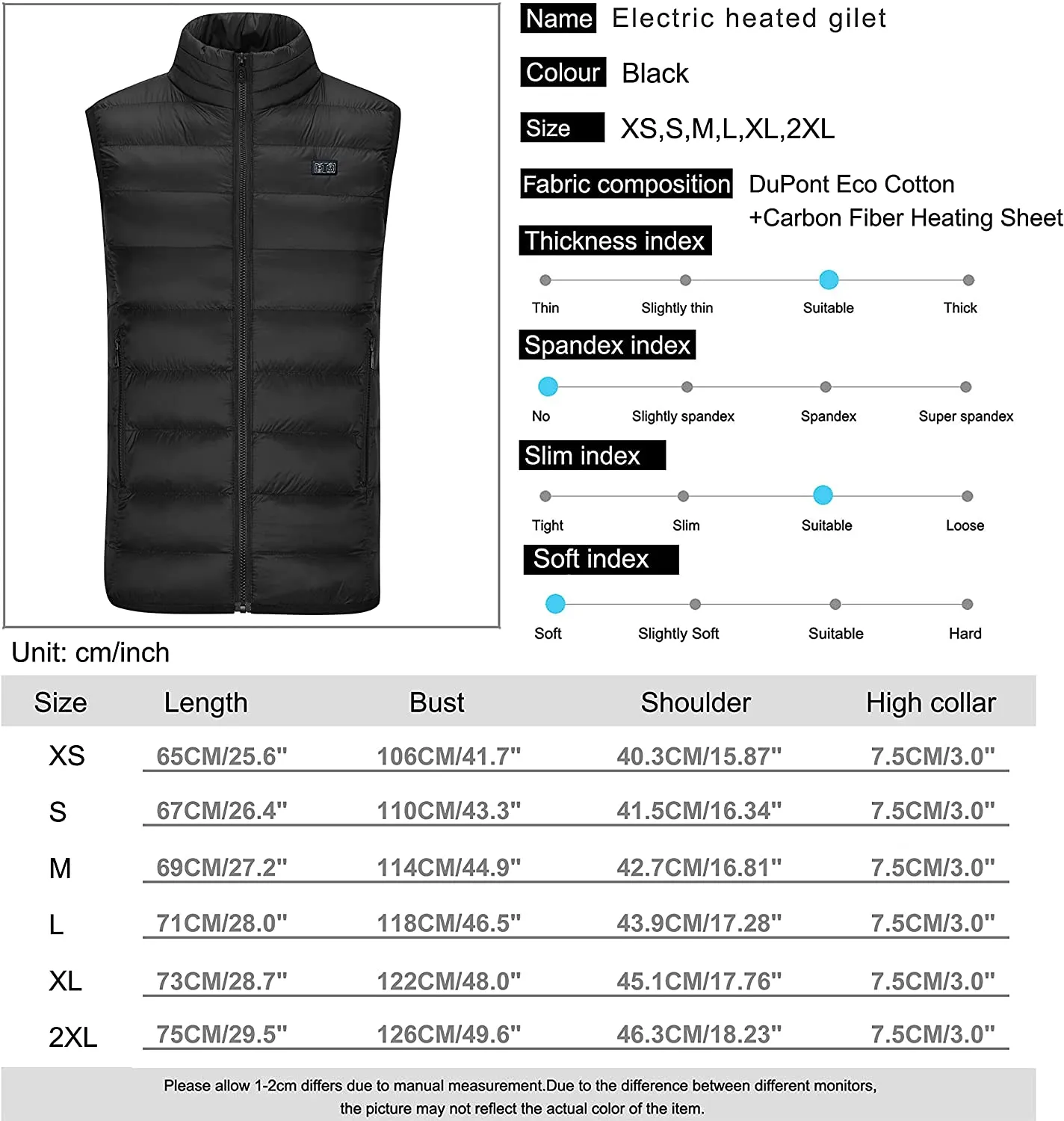 5 Area Heated Down Vest