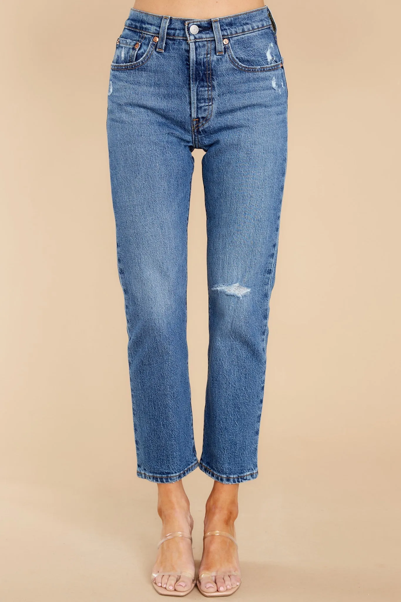 501® Original Cropped Jeans In Salsa Middle