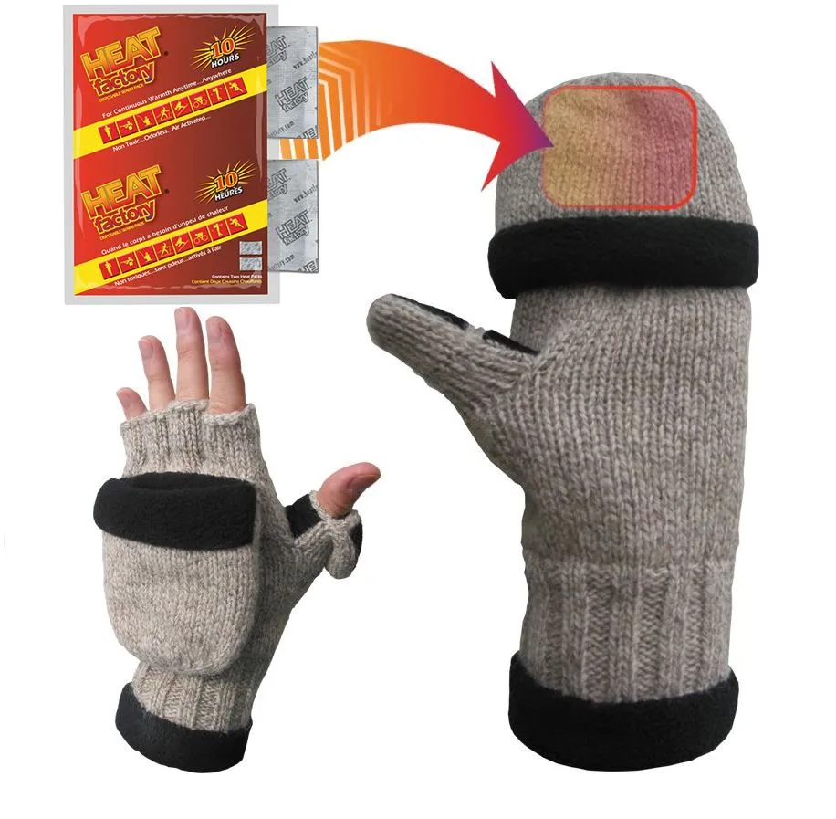 994 - Ragg Wool Heated Pop Top Gloves - Pair