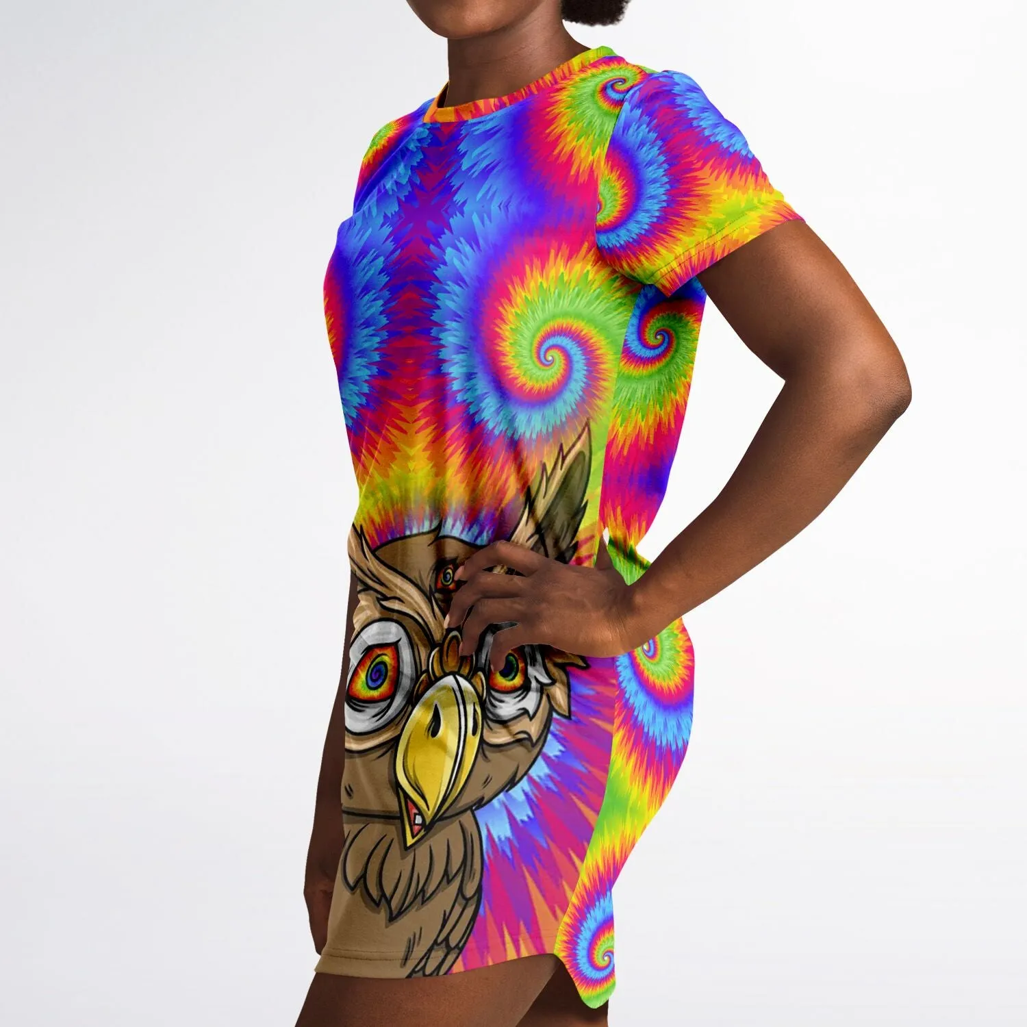 Acid Dreams Owl T-Shirt Dress