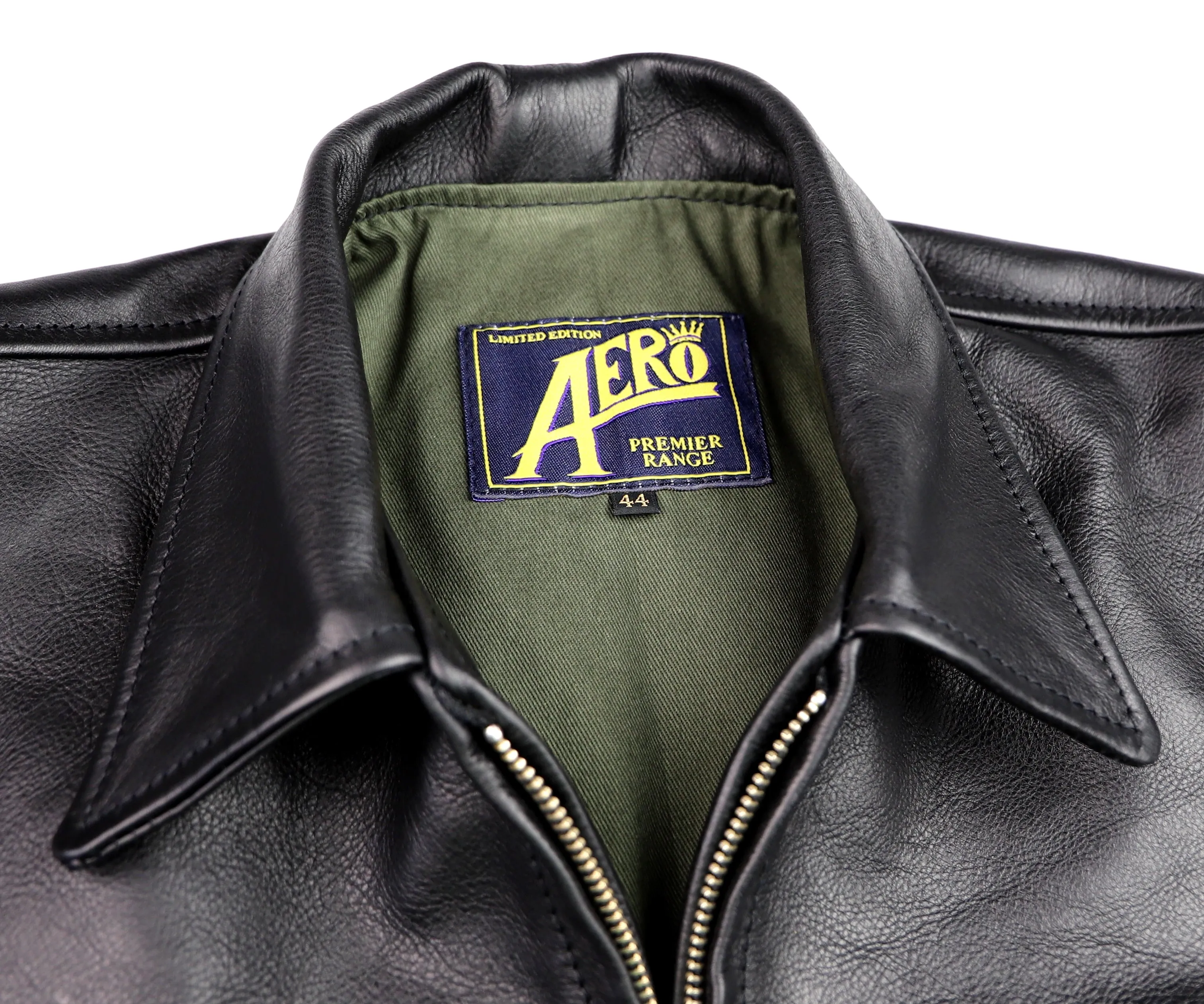 Aero Premier Highwayman, size 44, Black Vicenza Horsehide