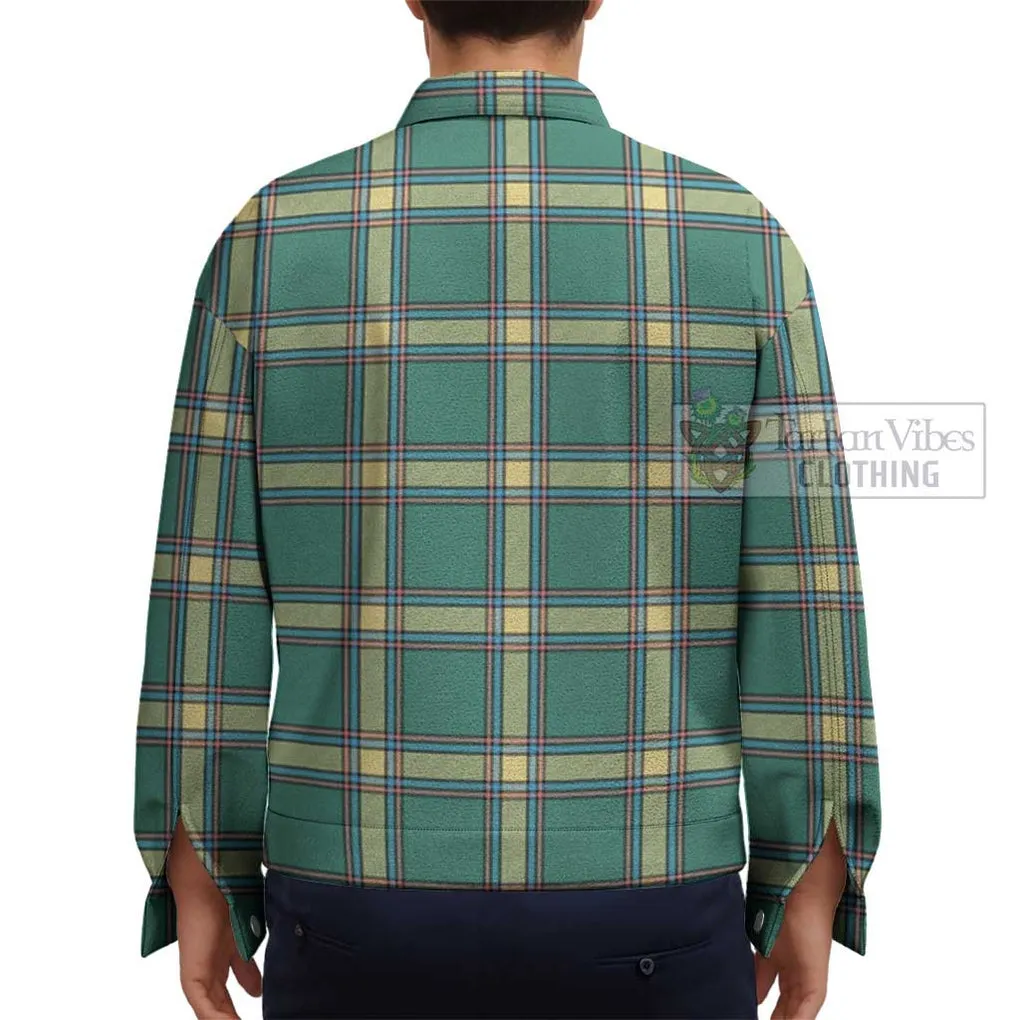 Alberta Province Canada Tartan Unisex Lapel Cotton Jacket