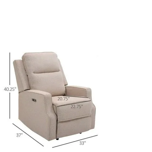 Alzena Fabric Upholstered Recliner Chair | Power Fabric Recliner