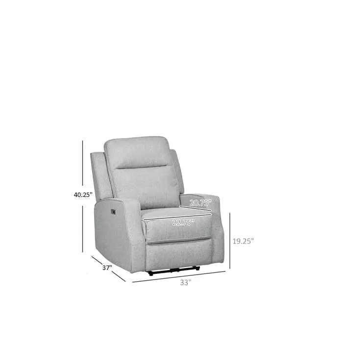 Alzena Fabric Upholstered Recliner Chair | Power Fabric Recliner