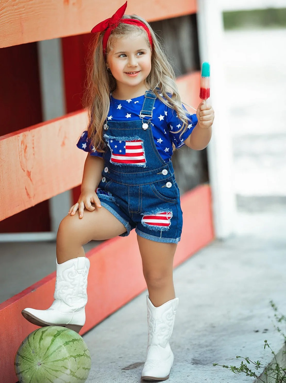 American All-Star Overall Denim Set