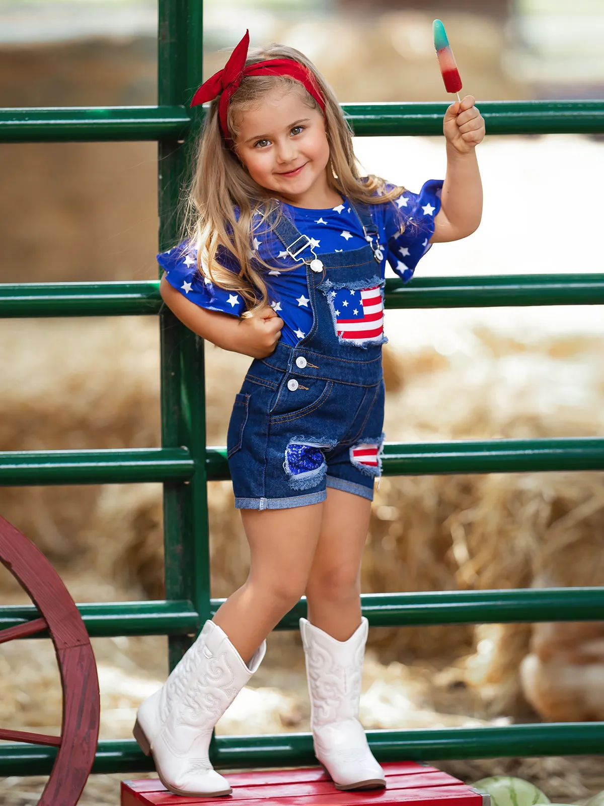 American All-Star Overall Denim Set