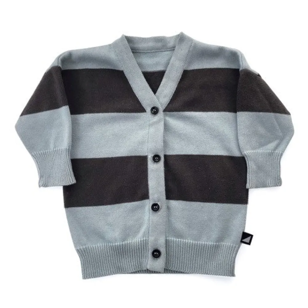 Anarkid Blue Grunge Stripe Cardigan