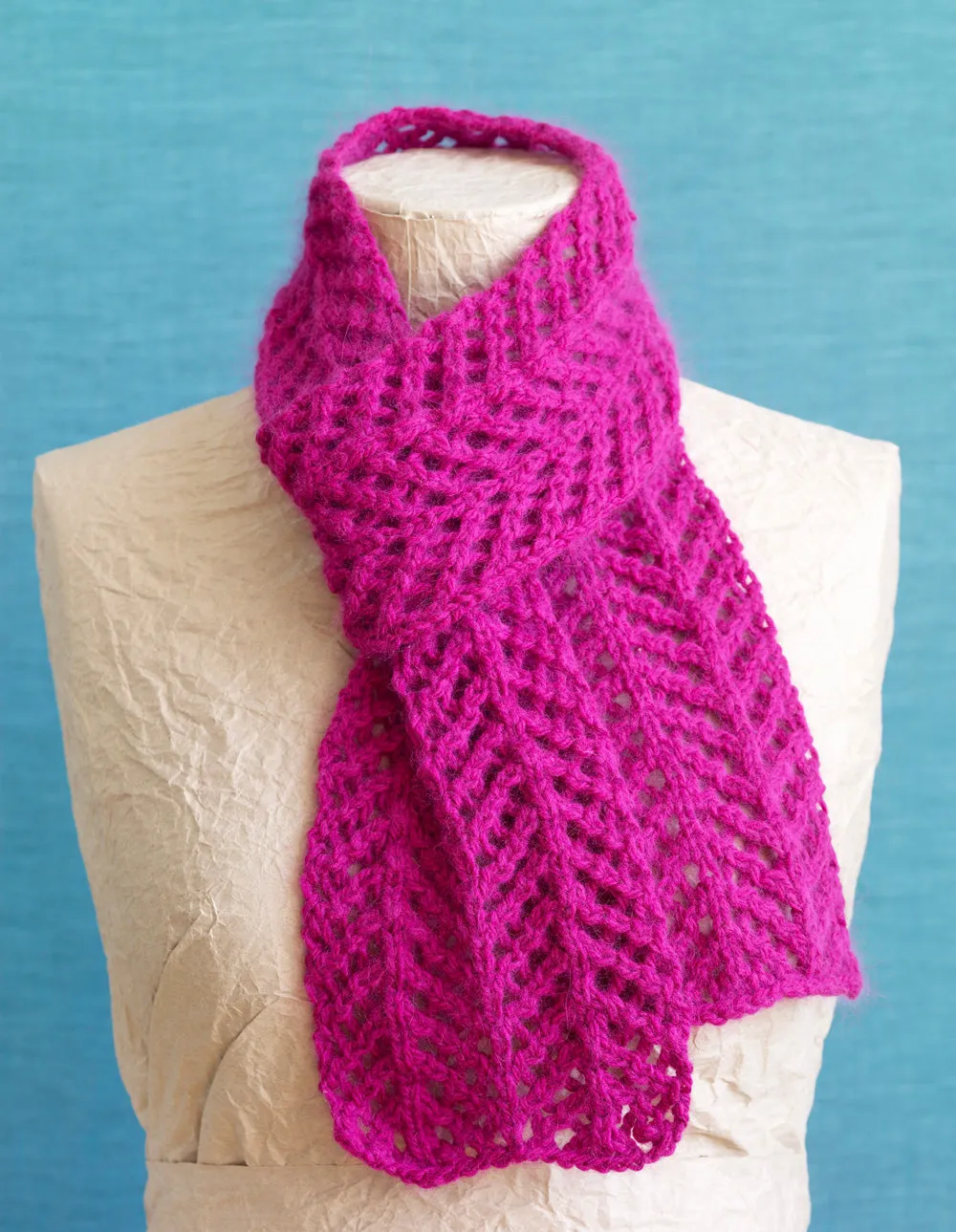 Angora Lace Scarf Pattern (Knit)