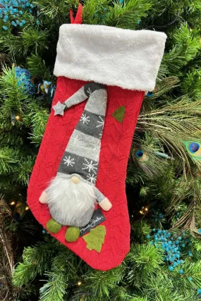 AS Knit Santa Stocking - Red