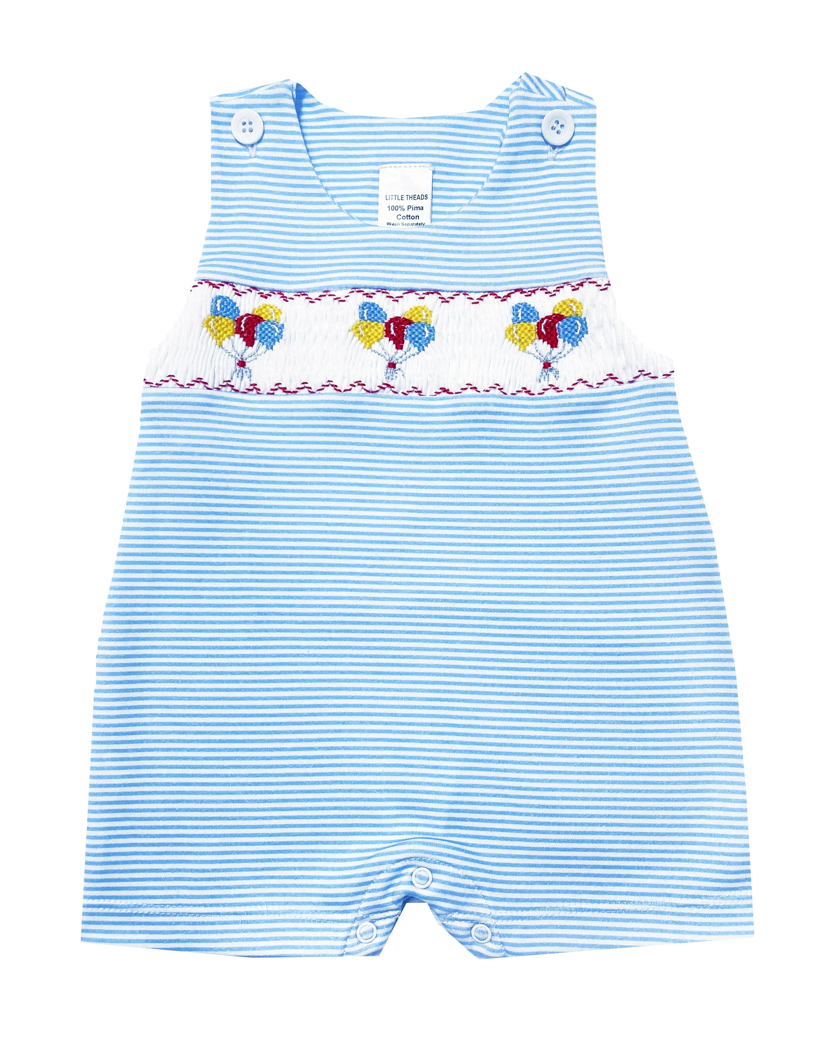 Baby Boys "Birthday" Pima Cotton Overall