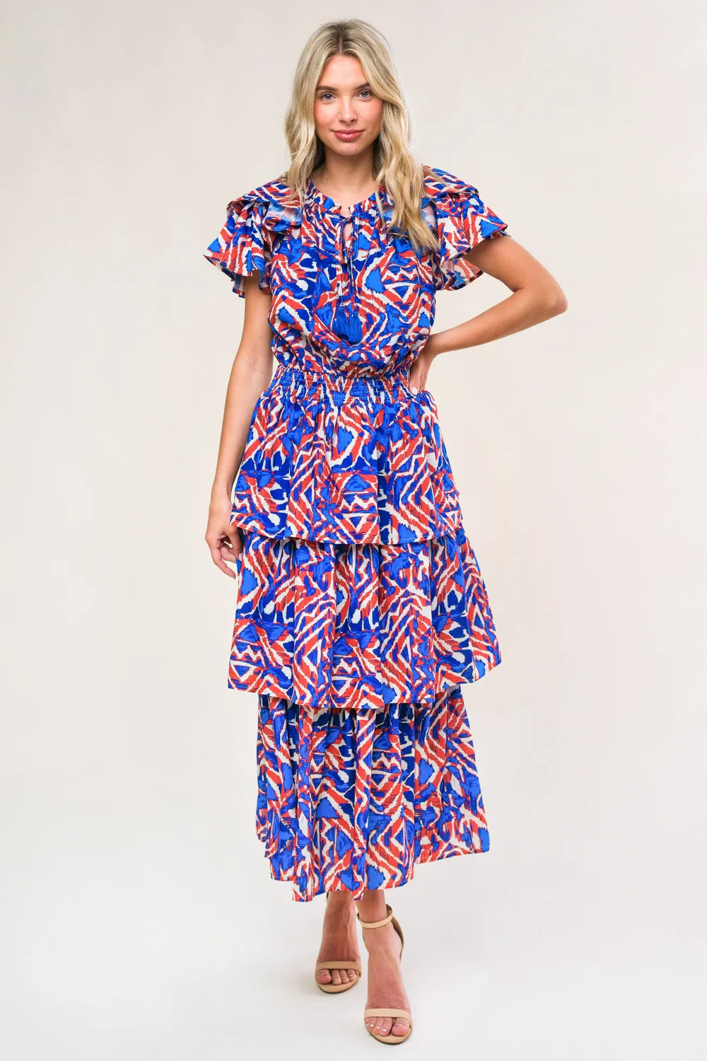 BACK TO FUN WOVEN MIDI DRESS