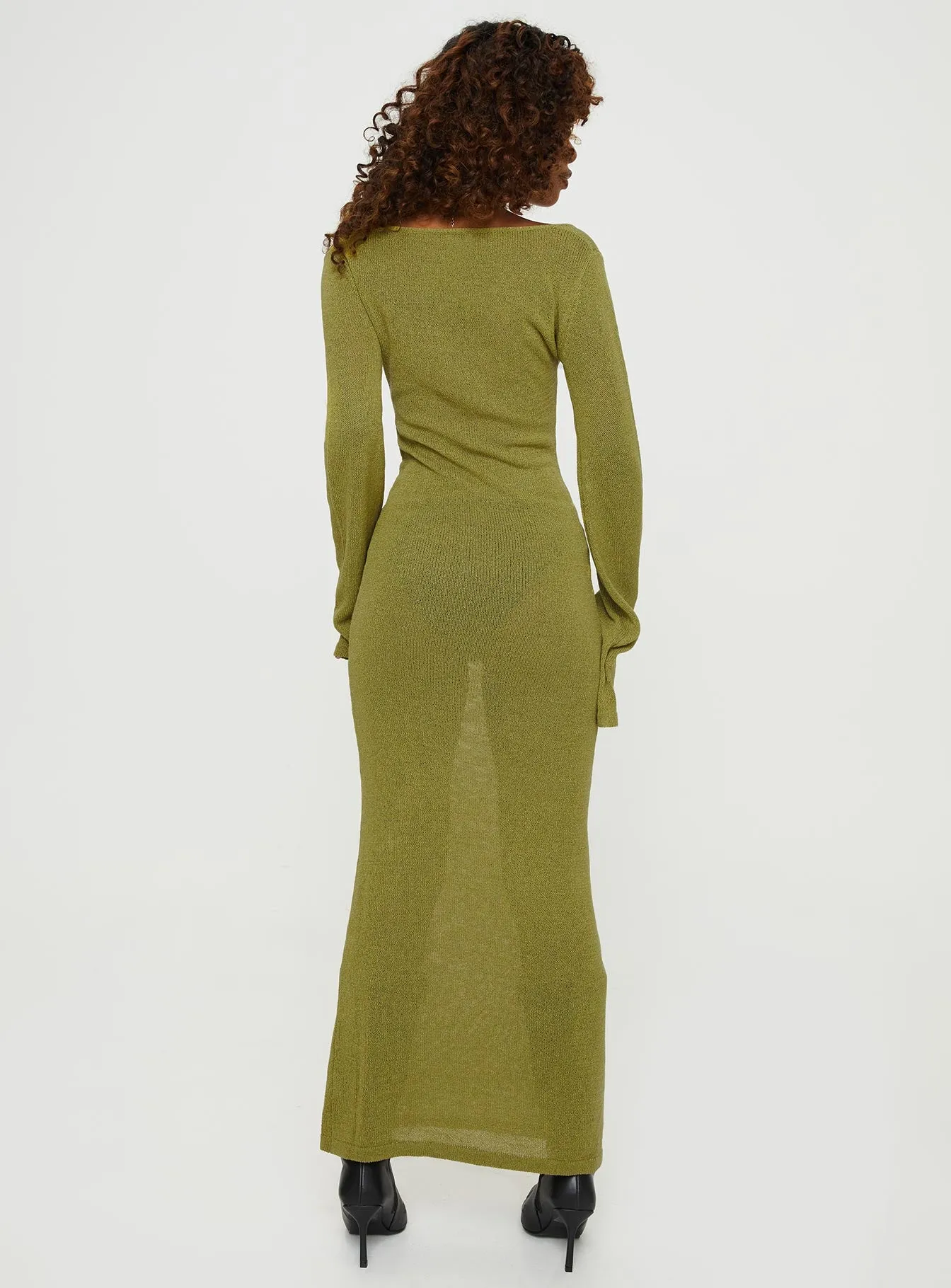 Balart Long Sleeve Maxi Dress Green