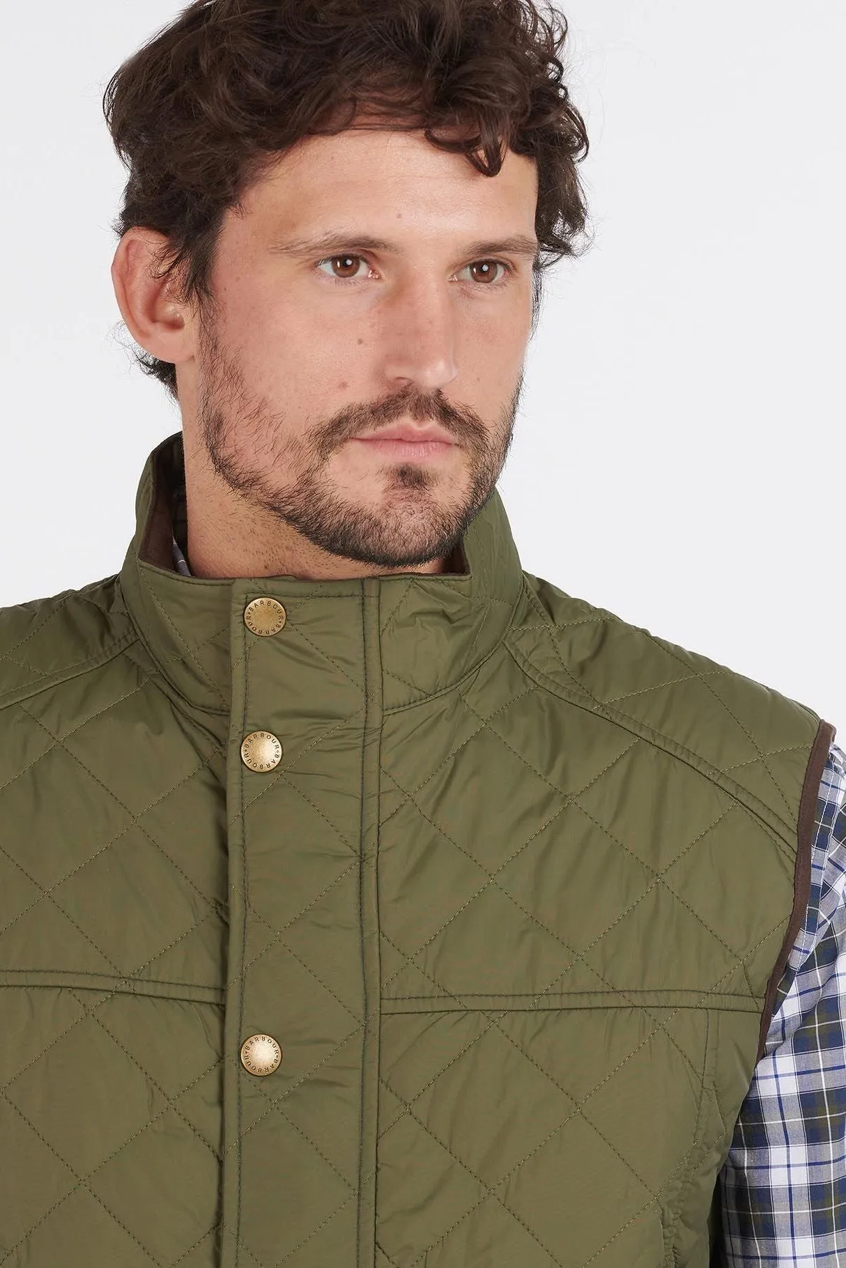 Barbour Gilet the Explorer in Mid Olive MGI0043OL51