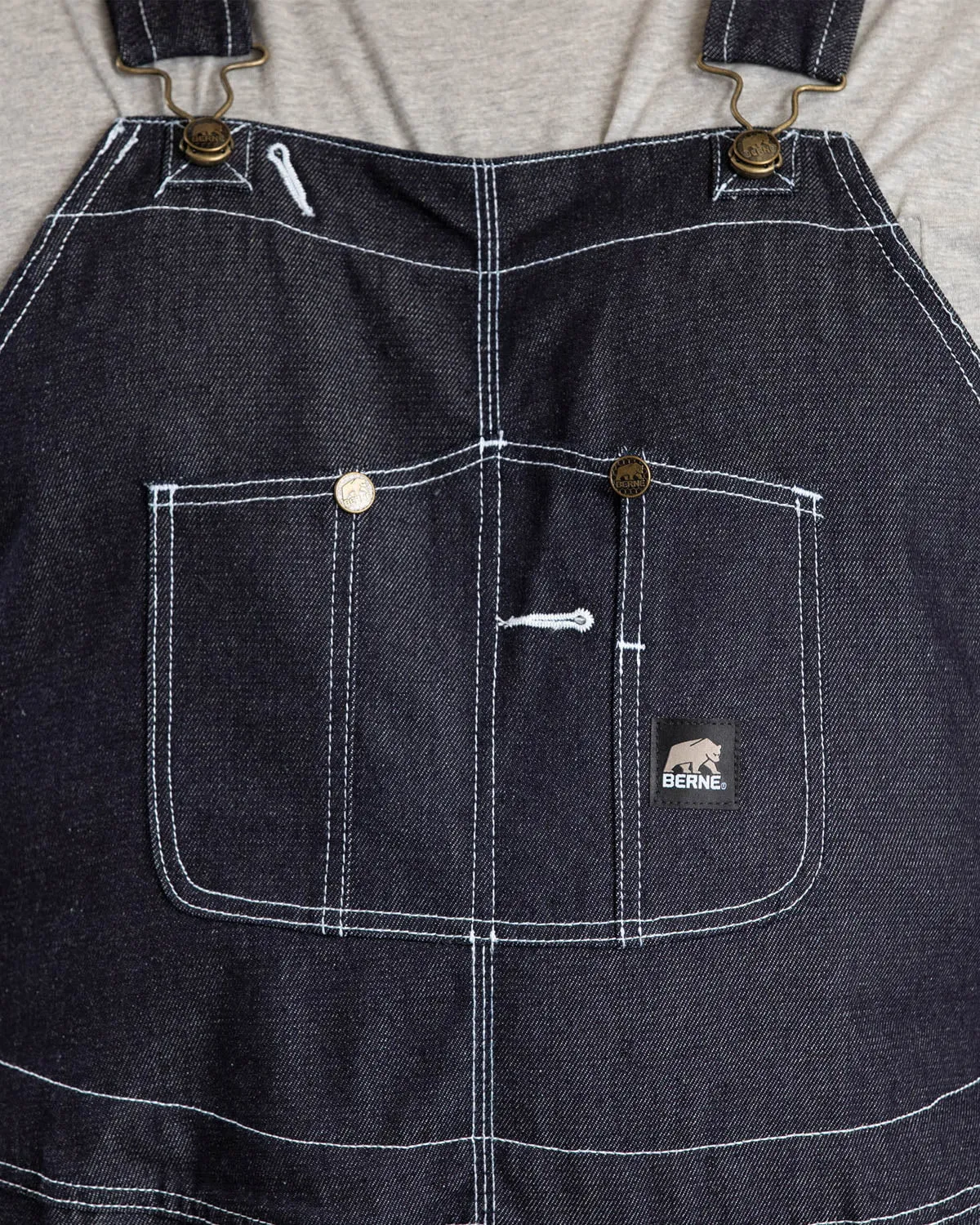 Berne Mens Denim 100% Cotton Unlined Bib Overall