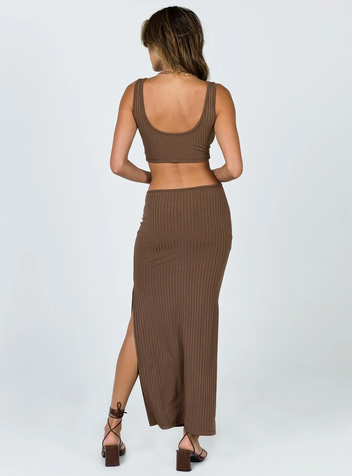 Billie Midi Dress Brown