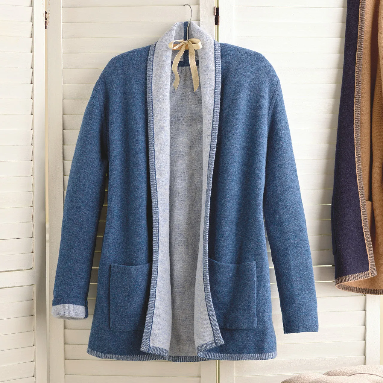 Blue & Light Blue Reversible Cardigan