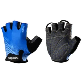 BOODUN 1096 Non-slip Wear-resistant Breathable Fitness Sports Silicone Gloves, Size:L(Blue)