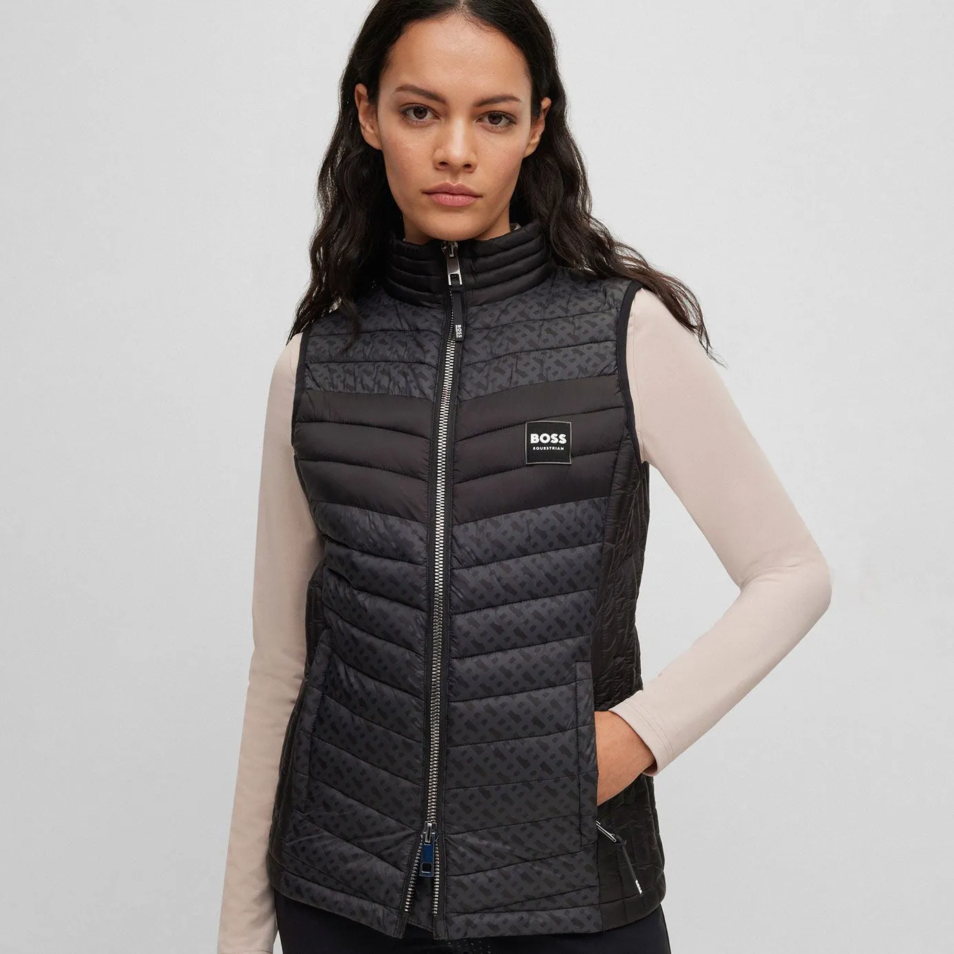 BOSS Equestrian Bea Monogram Gilet - Black