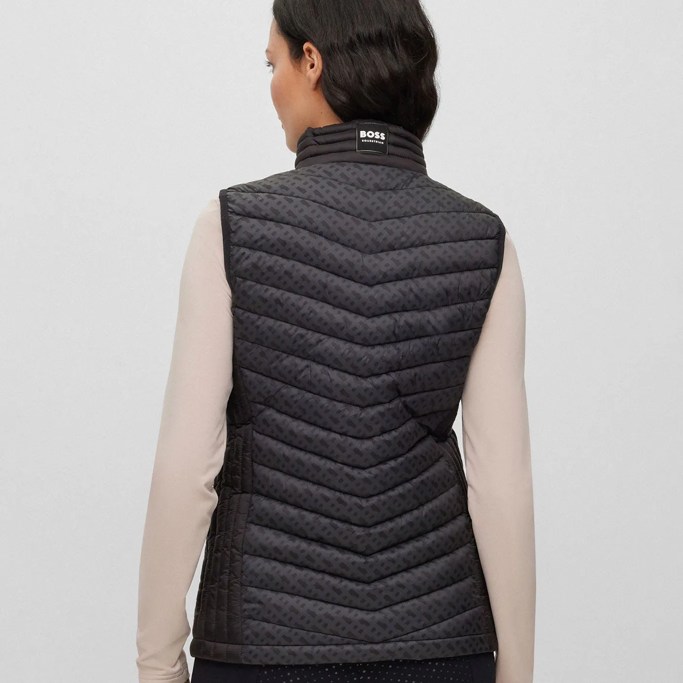 BOSS Equestrian Bea Monogram Gilet - Black