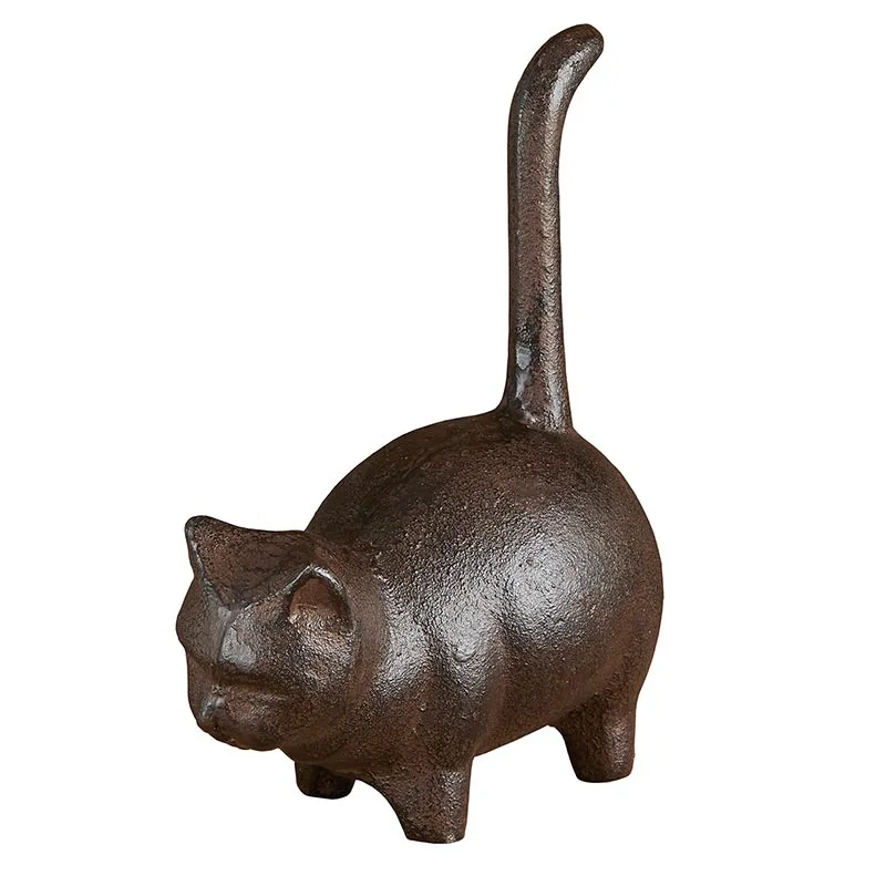 Brown Chunky Iron Kitty Cat