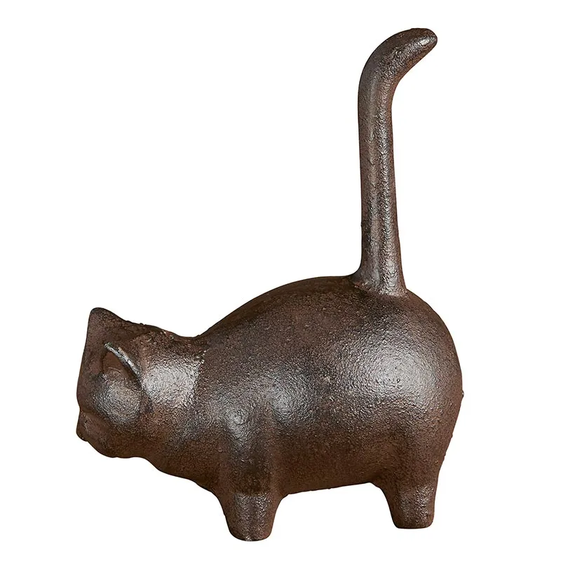 Brown Chunky Iron Kitty Cat