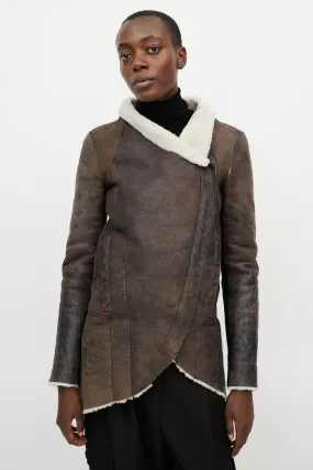 Brown Leather Shearling Jacket