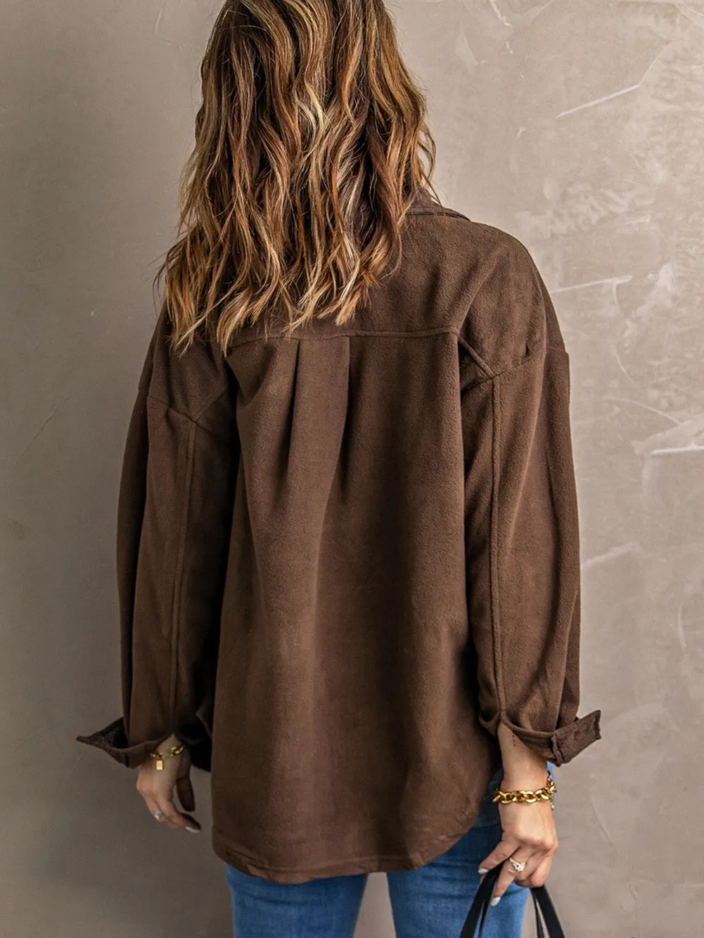 Brown Sherpa Button-Down