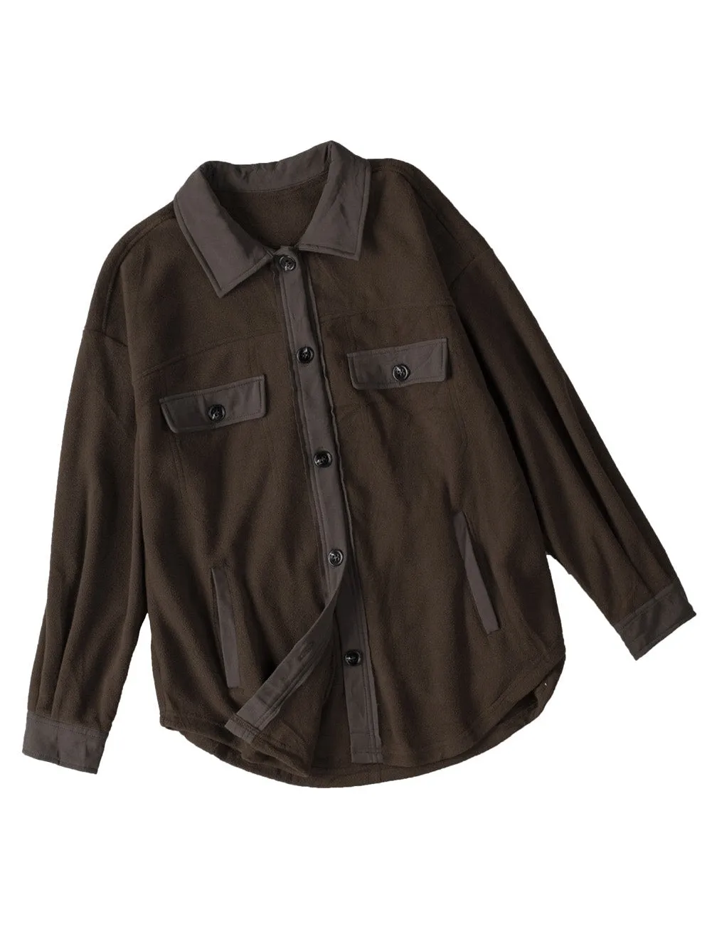 Brown Sherpa Button-Down