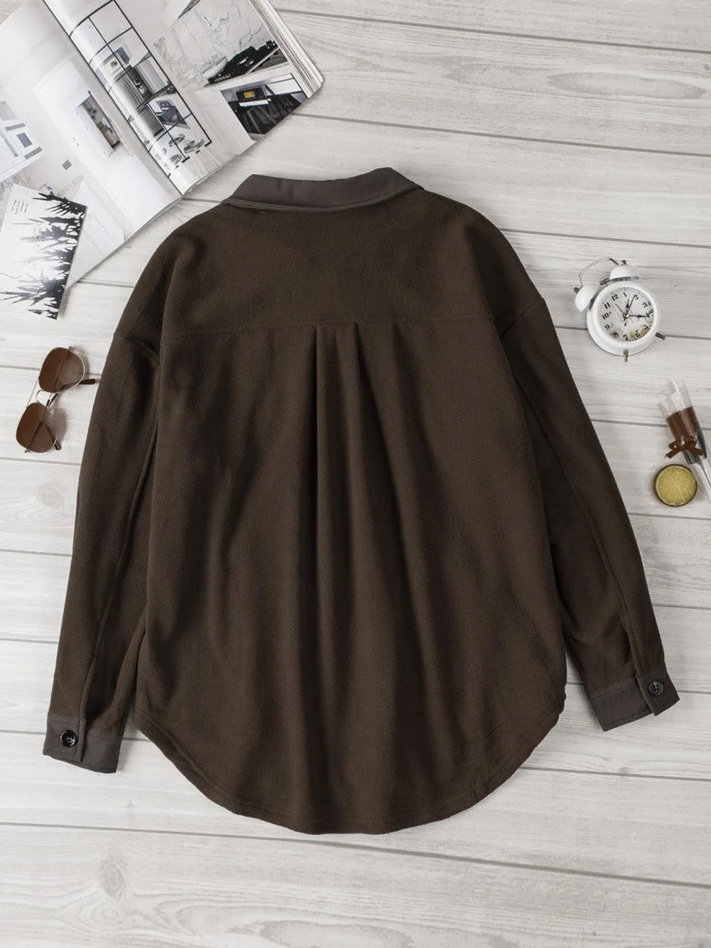 Brown Sherpa Button-Down