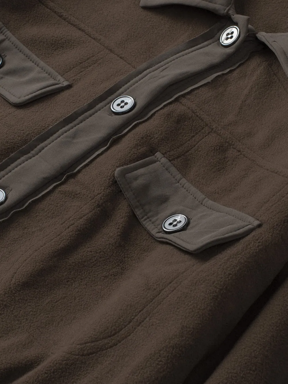 Brown Sherpa Button-Down