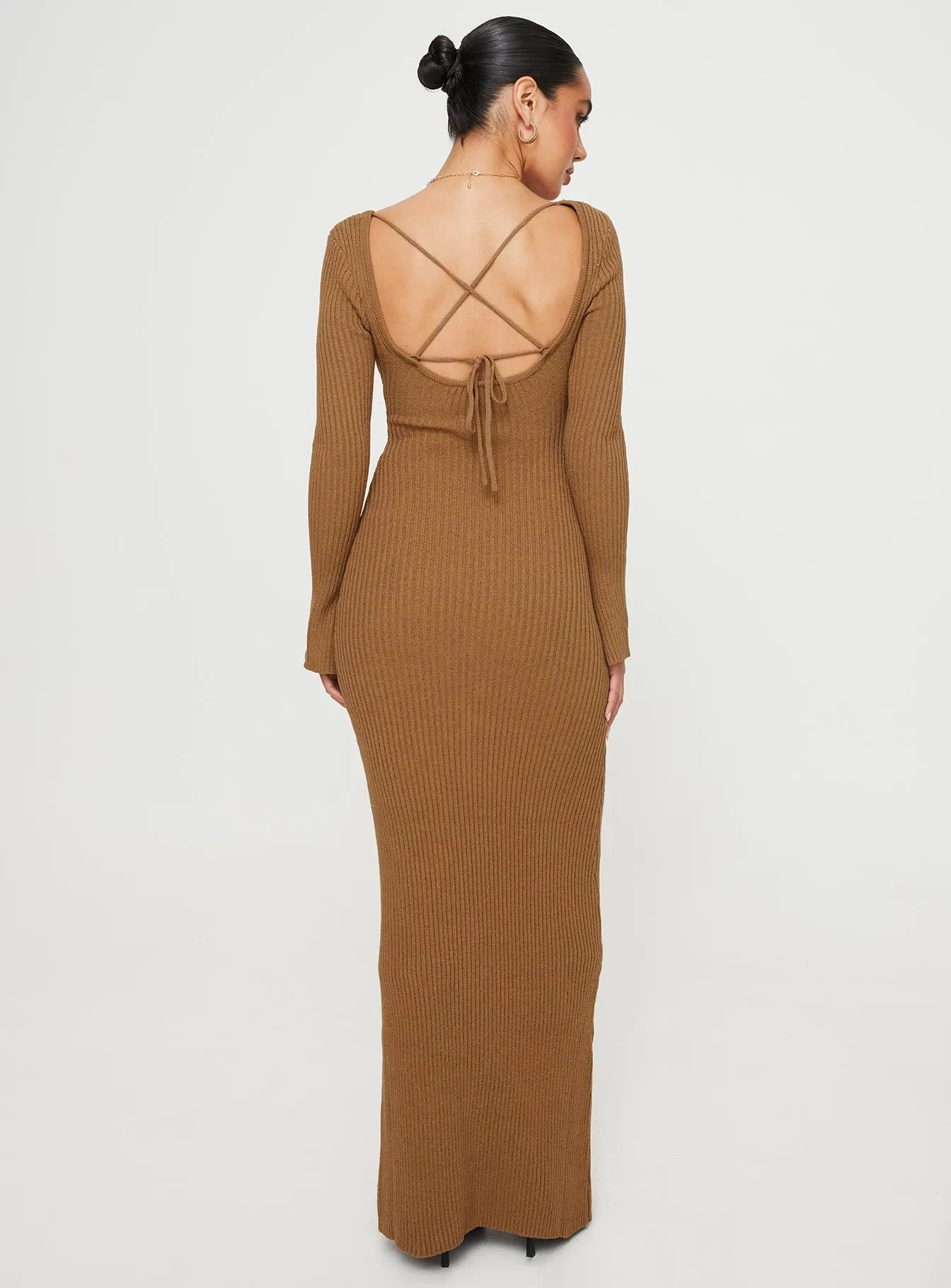 Brownhall Long Sleeve Maxi Dress Mocha