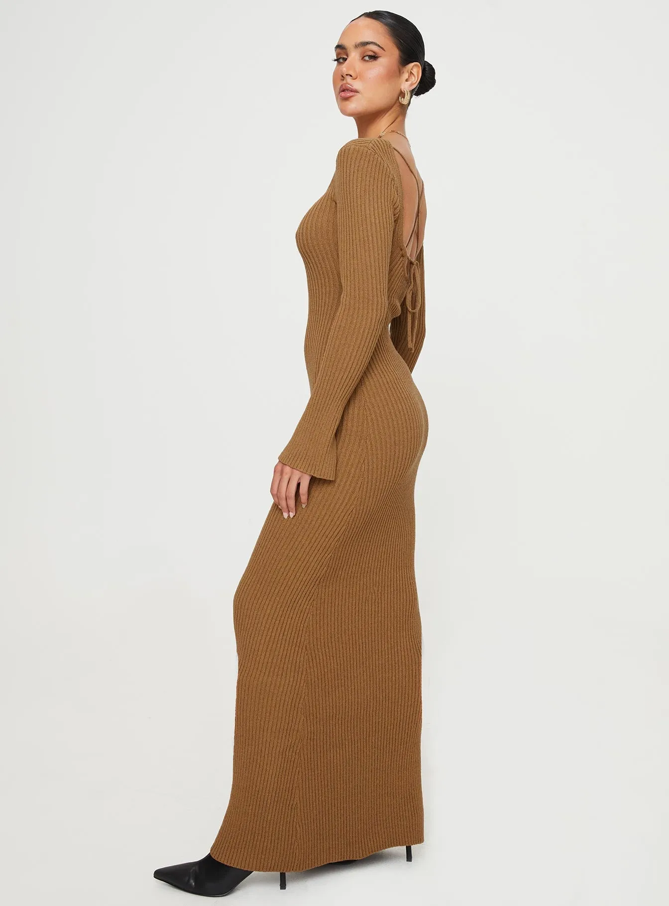 Brownhall Long Sleeve Maxi Dress Mocha