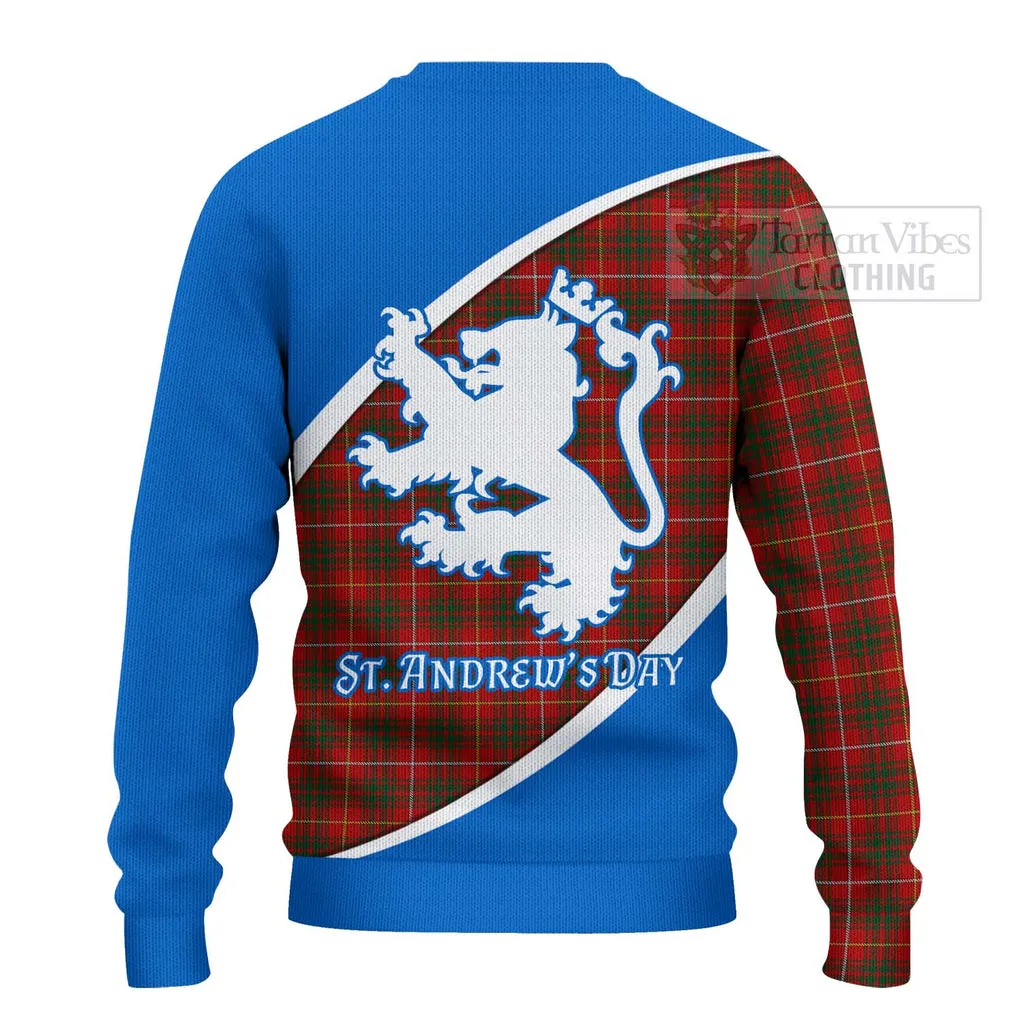 Bruce Family Crest Tartan Ugly Sweater Celebrate Saint Andrew's Day in Style