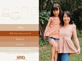 Bundle Olive Tank Top and Dress Digital Sewing Pattern