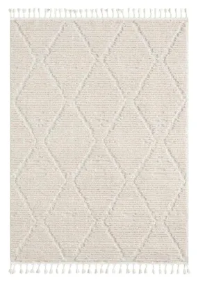 Bursa 3632 Fringed Tribal Ivory Rug