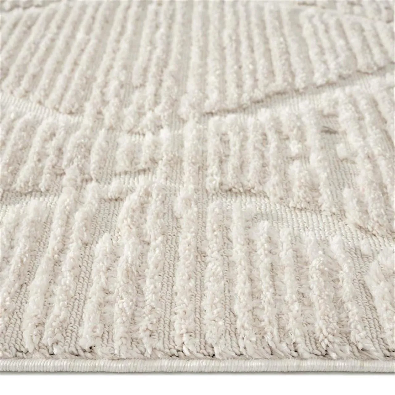 Bursa 3632 Fringed Tribal Ivory Rug