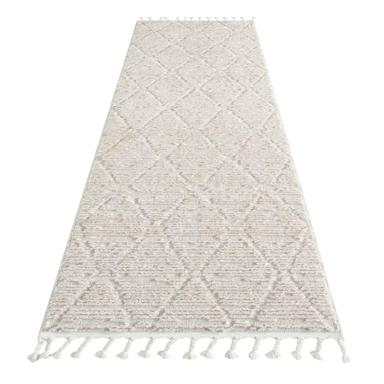 Bursa 3632 Fringed Tribal Ivory Rug