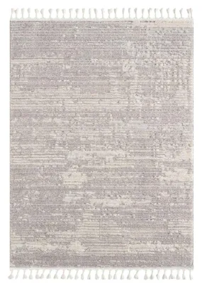 Bursa 3633 Fringed Tribal Light Grey Rug