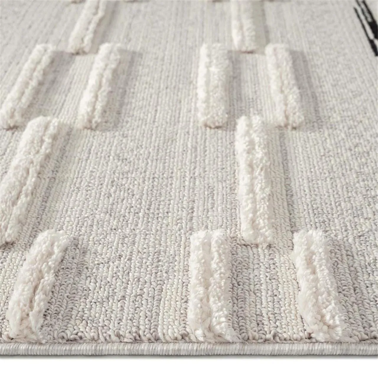 Bursa 3634 Fringed Tribal  Grey Rug