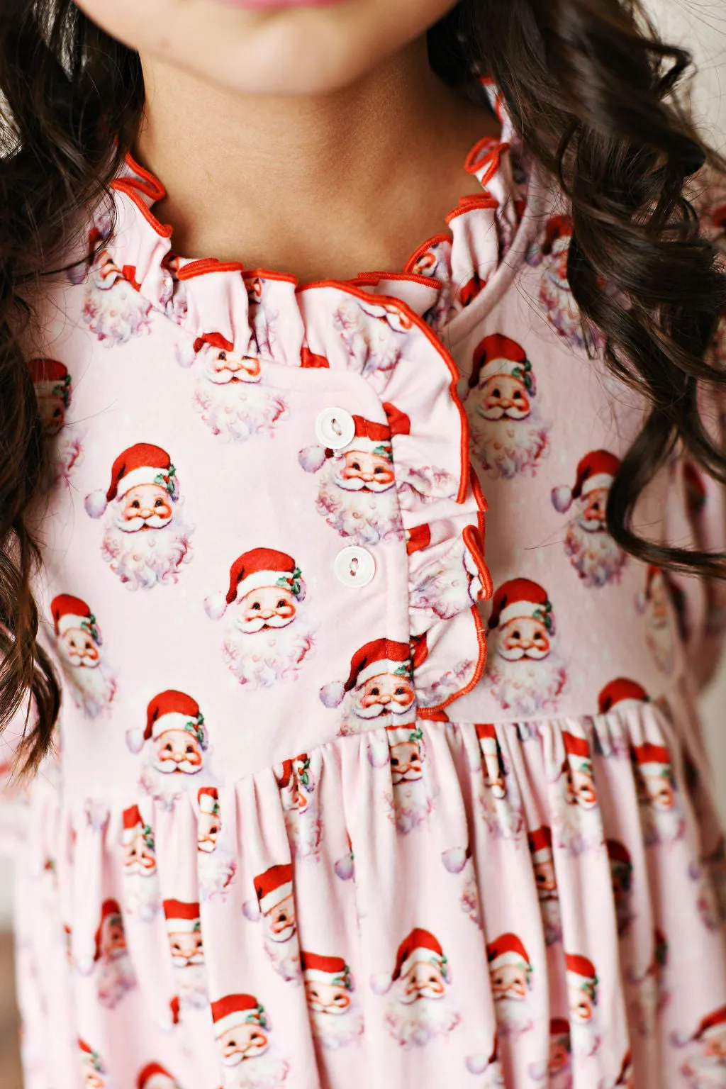 Butterknit pink Santa dress