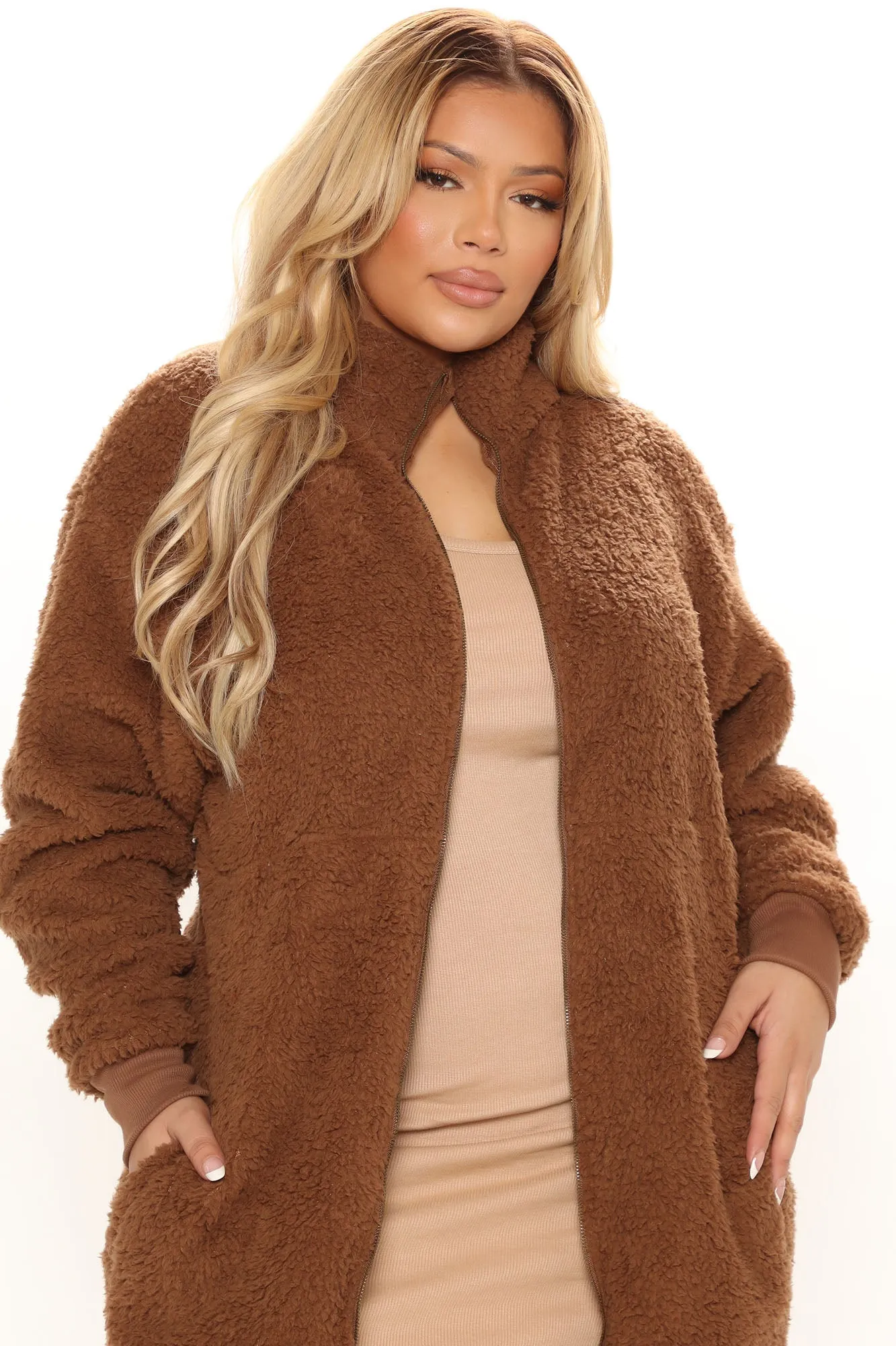 Cabin Stay Sherpa Jacket - Camel