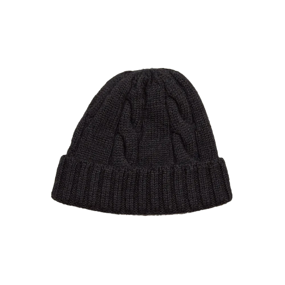 Cable Knit Beanie - Charcoal